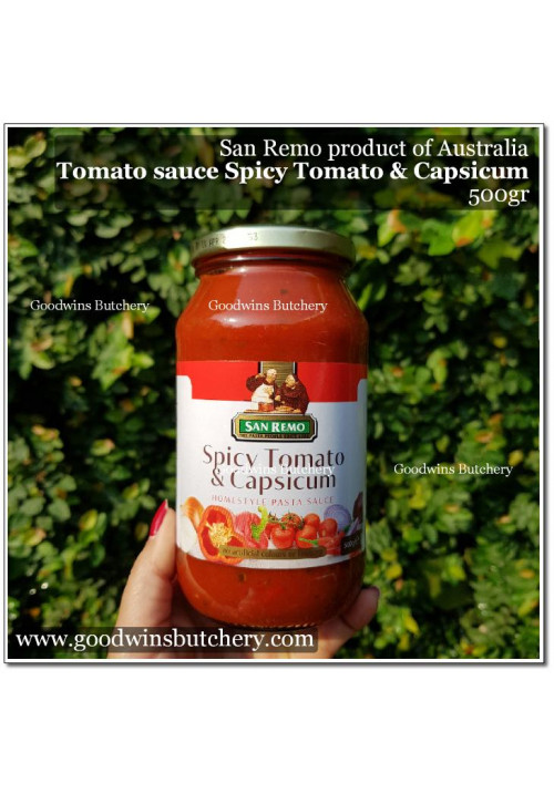 Sauce tomato SANREMO TOMATO CAPSICUM SPICY Australia San Remo 500g